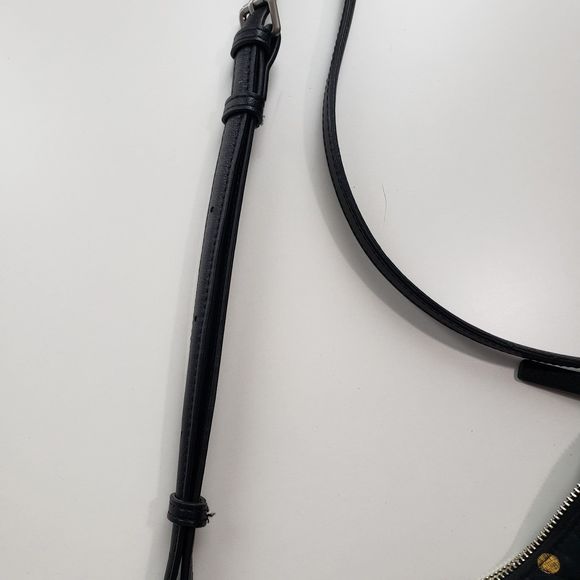 Vera Bradley Crossbody Purse; Black with Colorful Polka Dots; Approx. 8 x 9 x 3 - Picture 5 of 10